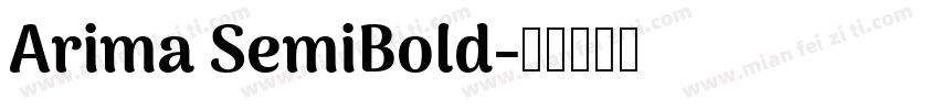 Arima SemiBold字体转换